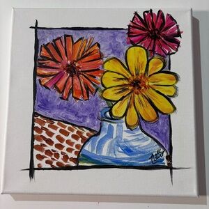 Original Decorative acrylic painting 10” X 10”